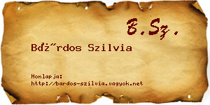 Bárdos Szilvia névjegykártya